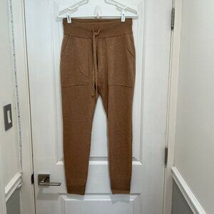 White + Warren Womens Cashmere Jogger Pants, Brown, XS